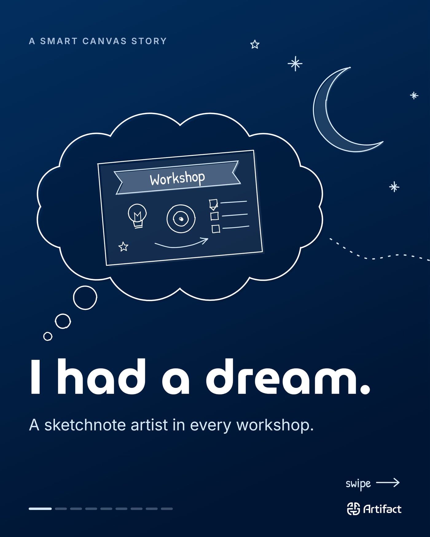 A SMART CANVAS STORY. I had a dream. A sketchnote artist in every workshop.