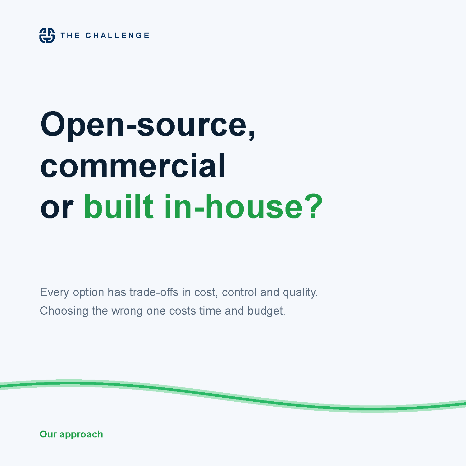 The challenge: open-source, commercial or built in-house, every option has trade-offs in cost, control and quality.